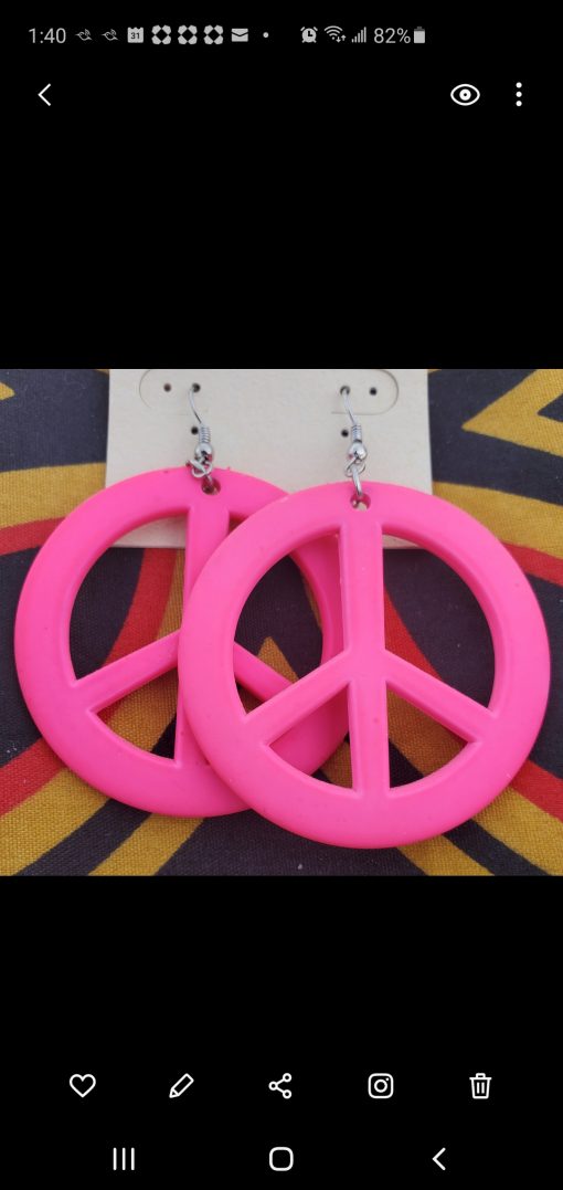 peace-sign-earrings-pink-costume-jewelry-brides-by-tina